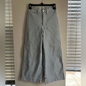 Madewell High Rise Blue and White Jeans